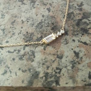 14K Necklace With CZ Stones